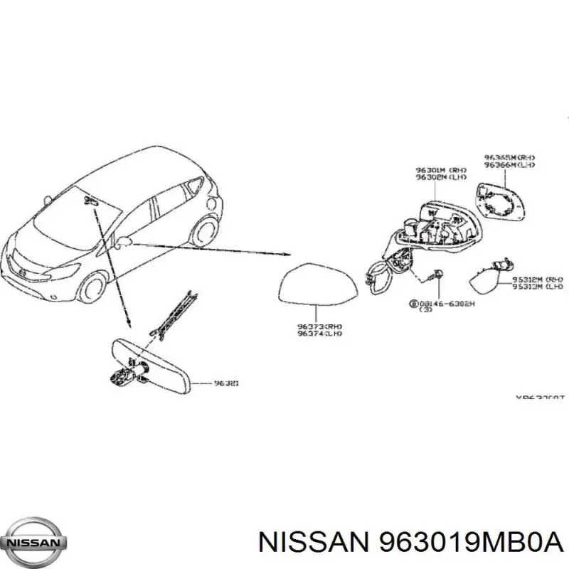  963019MB0A Nissan