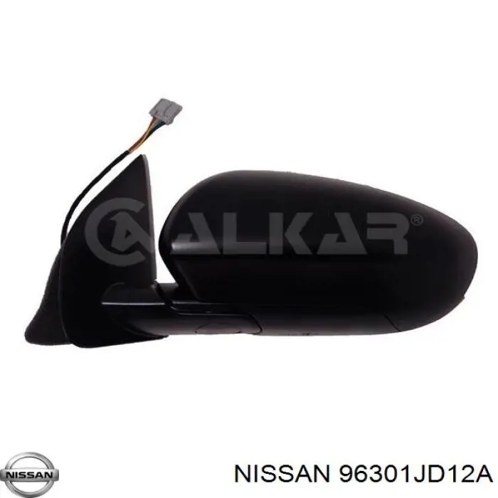 96301JD12A Nissan/Infiniti Праве дзеркало заднього виду