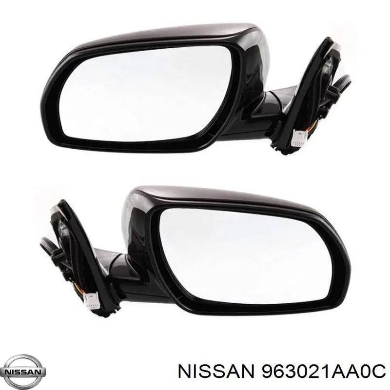 Ліве бокове дзеркало 963021AA0C Nissan/Infiniti