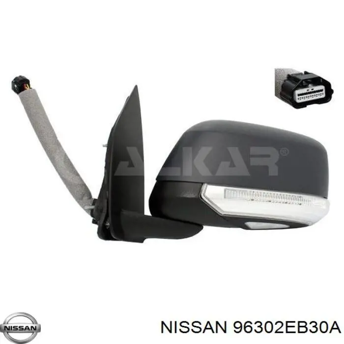 96302EB30A Nissan/Infiniti Дзеркало заднього виду, ліве