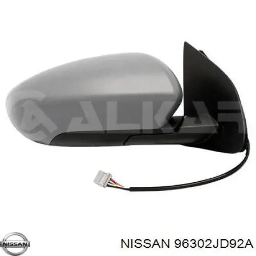 Ліве бічне дзеркало Nissan/Infiniti 96302JD92A ціна, від 92.61 USD