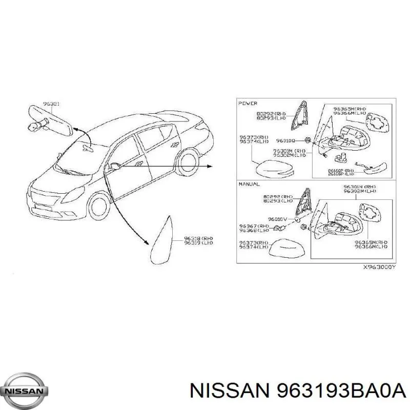  Nissan/Infiniti 963193BA0A ціна, від 19.00 USD