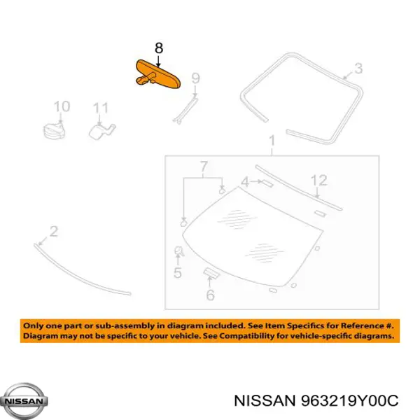 Салоне дзеркало заднього виду на Nissan Teana  J32