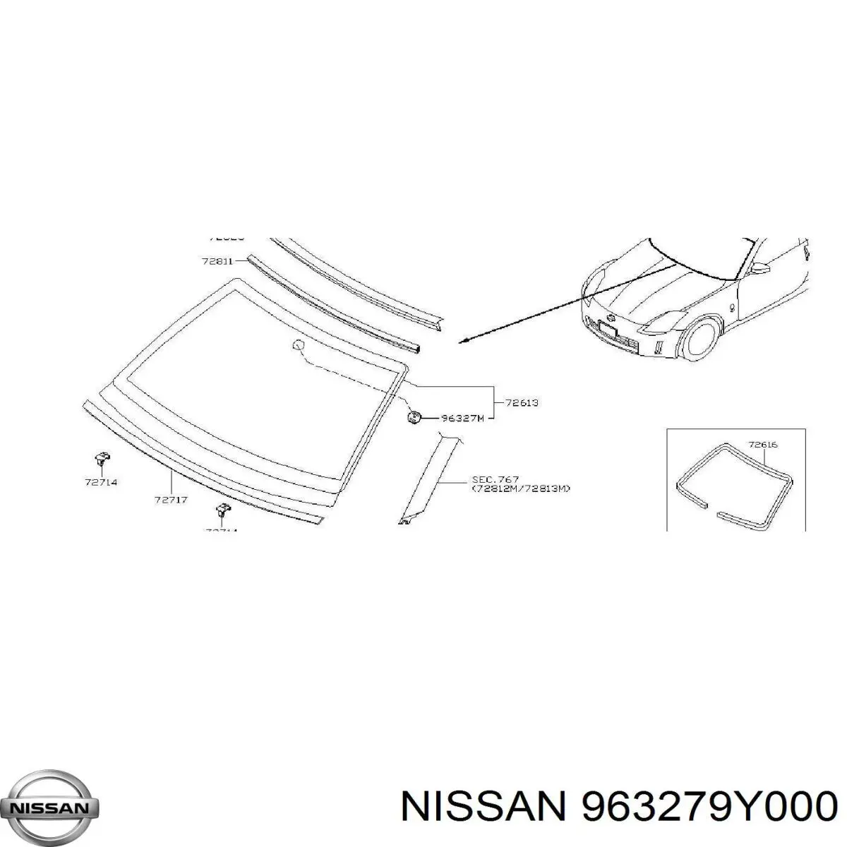  Nissan/Infiniti 963279Y000 ціна, від 69.55 USD
