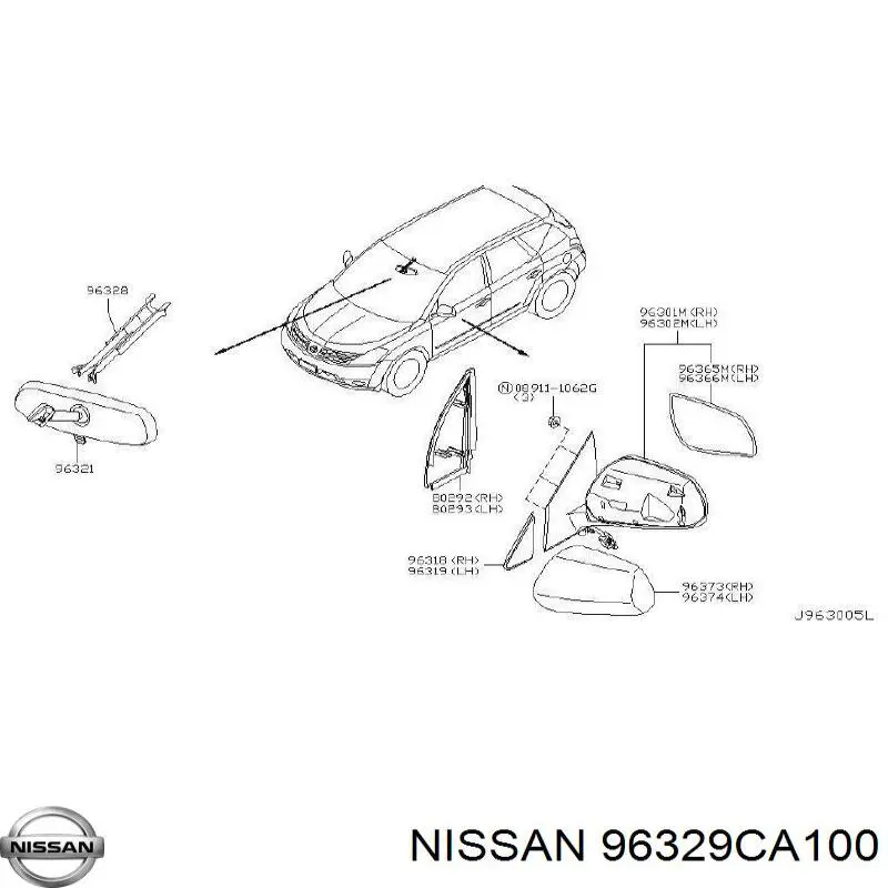 Купити 96329CA100 Nissan/Infiniti 