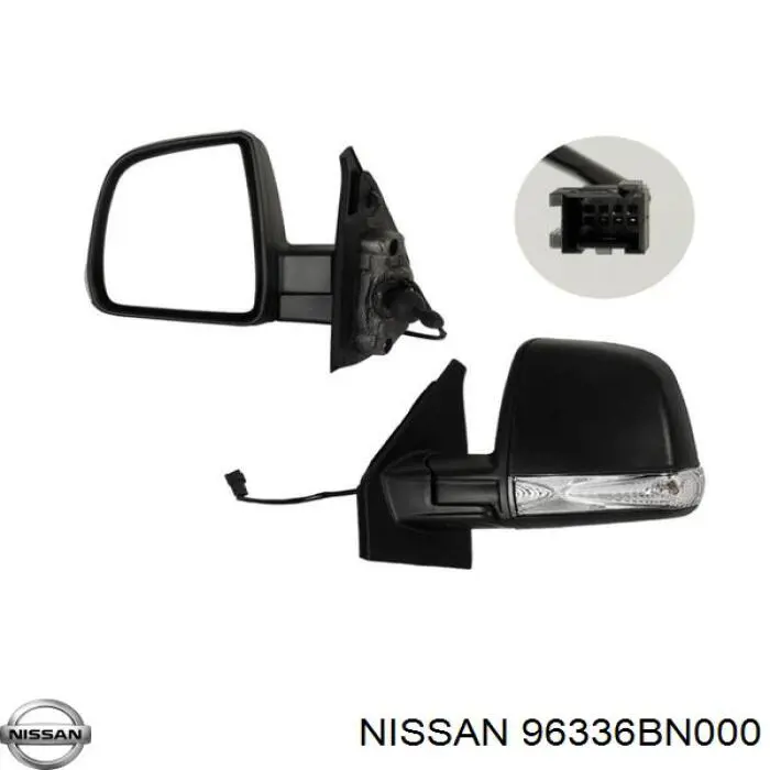 Ліве бокове дзеркало 96336BN000 Nissan/Infiniti