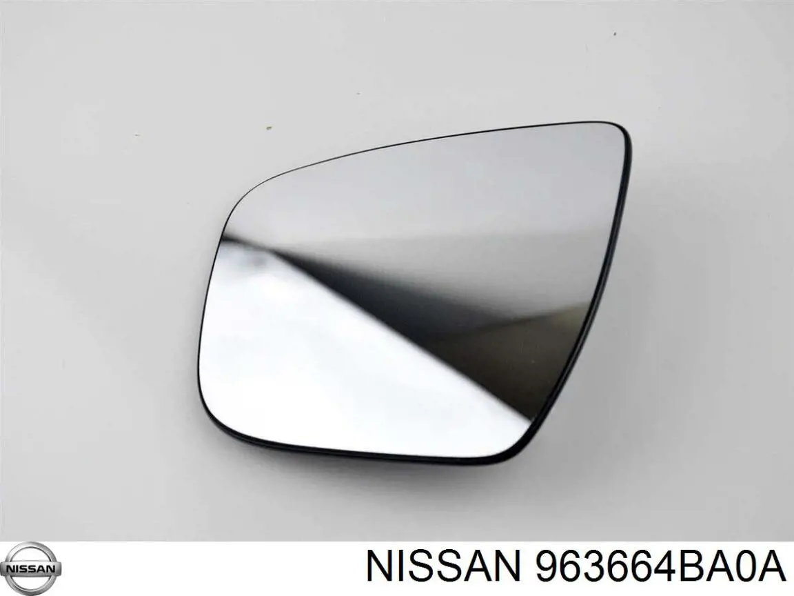 Дзеркальний елемент дзеркала заднього виду, лівого 963664BA0A Nissan/Infiniti