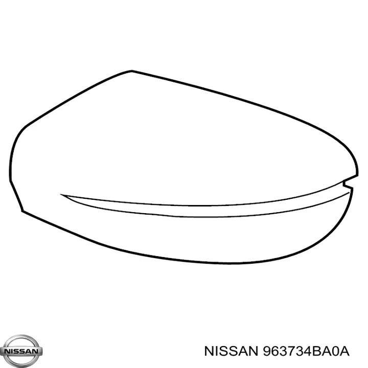 Накладка дзеркала заднього виду, права Nissan Qashqai 2 (J11) (Нісан Кашкай)