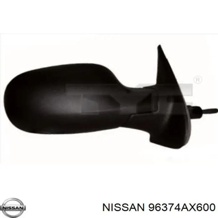  Накладка дзеркала заднього виду, ліва Nissan Micra 