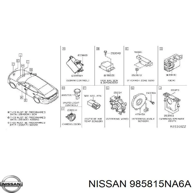  Nissan/Infiniti 985815NA6A ціна, від 12.69 USD