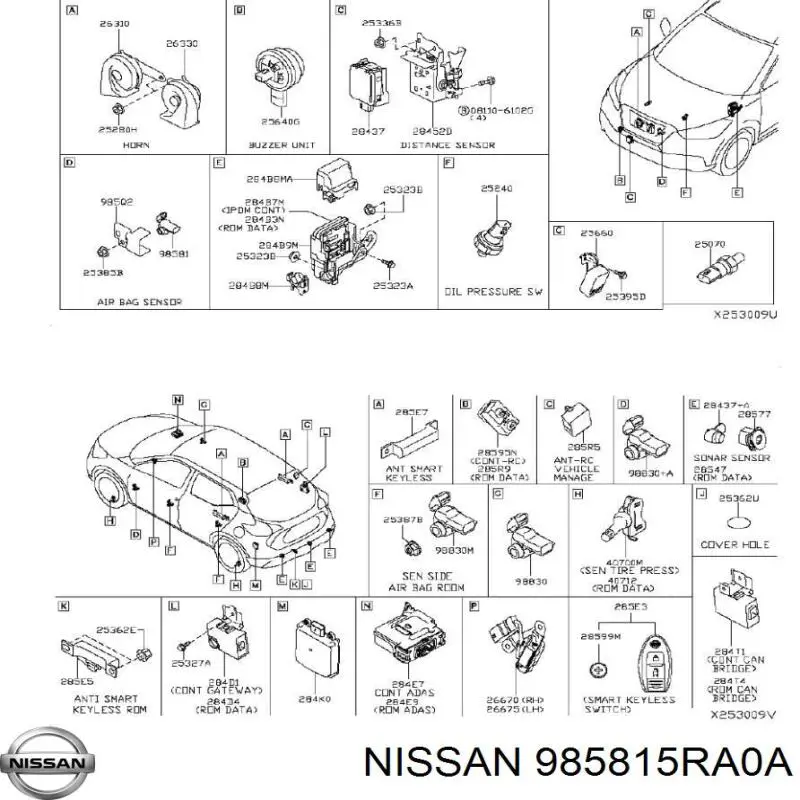  Nissan/Infiniti 985815RA0A ціна, від 21.53 USD