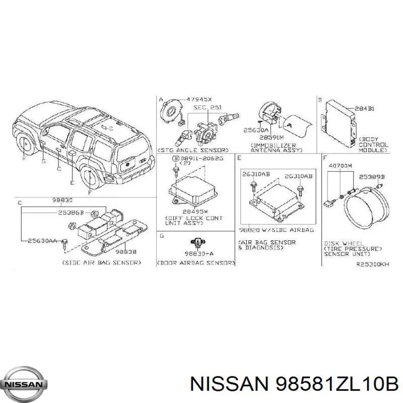 98581ZL10B Nissan/Infiniti 