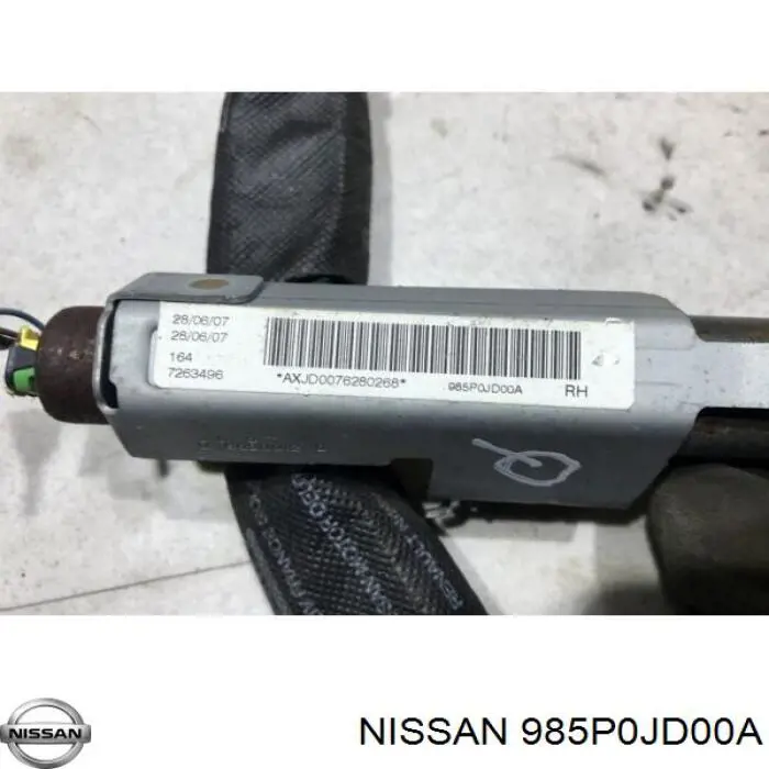 Подушка безпеки, збоку, права, AIRBAG Nissan/Infiniti 985P0JD00A ціна, від 15.20 USD