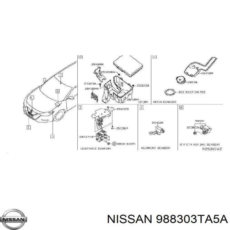  Nissan/Infiniti 988303TA5A ціна, від 11.28 USD