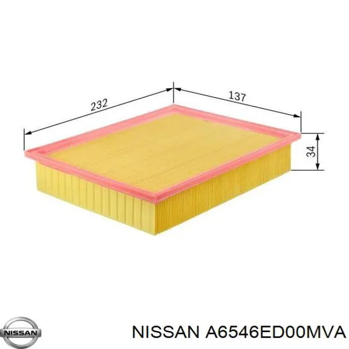 Фільтр повітряний A6546ED00MVA Nissan