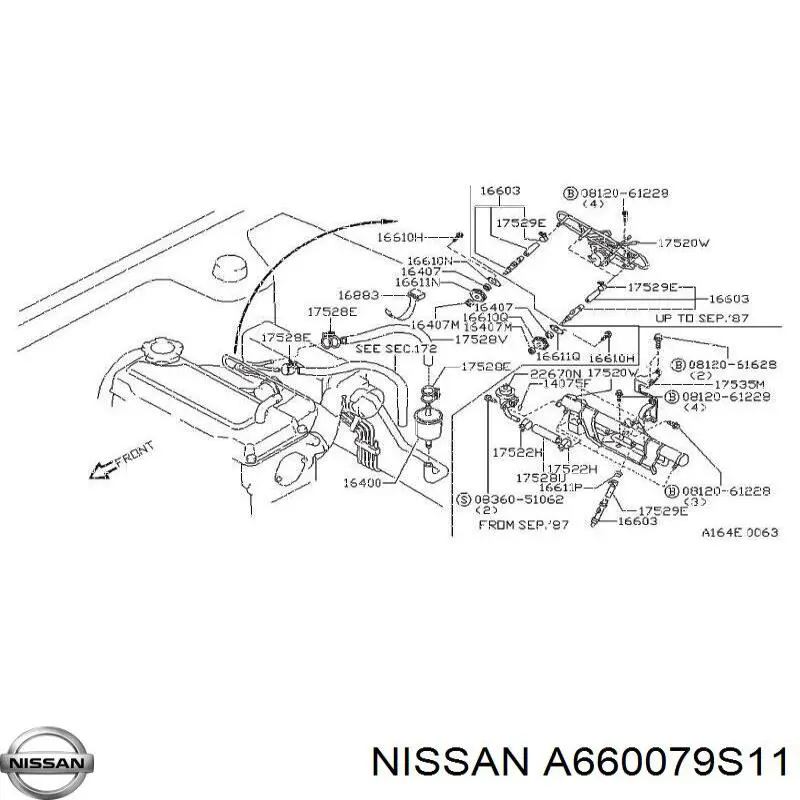 A660079S11 Nissan/Infiniti Форсунка вприску палива