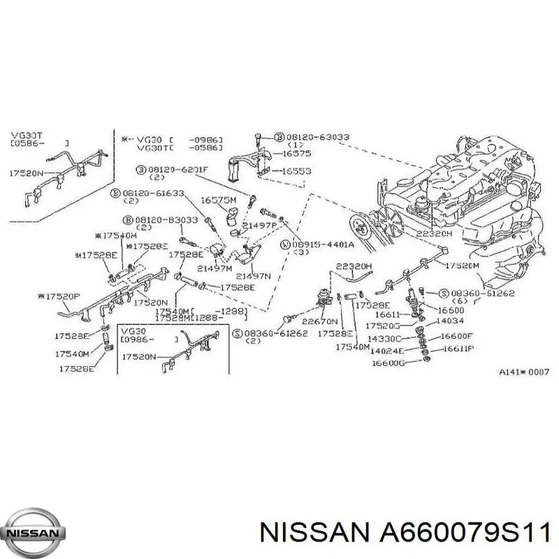 Форсунка паливна Nissan/Infiniti A660079S11 ціна, від 44.59 USD