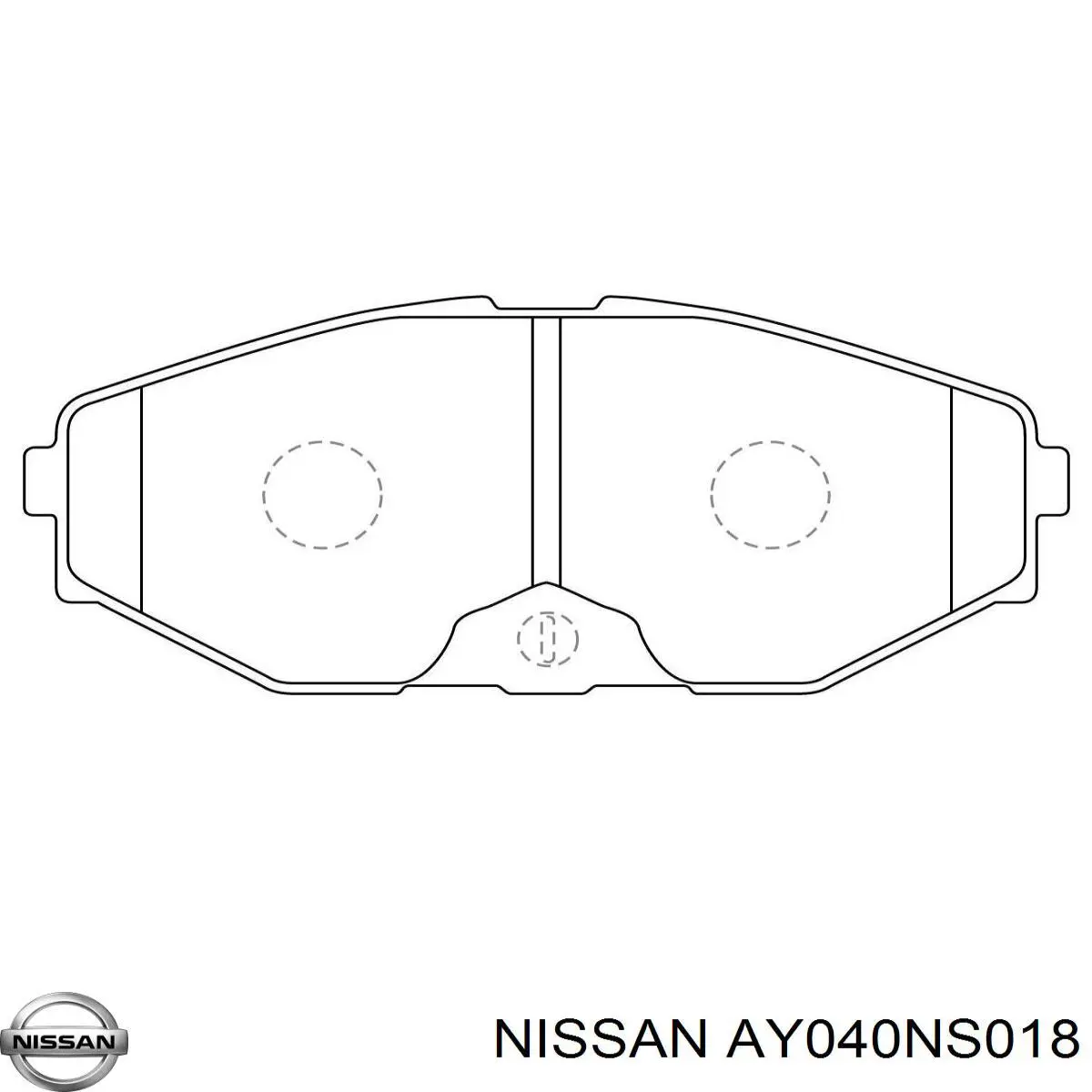 Колодки гальмівні передні, дискові AY040NS018 Nissan