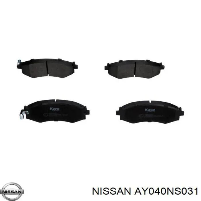 AY040NS031 Nissan колодки гальмівні передні, дискові