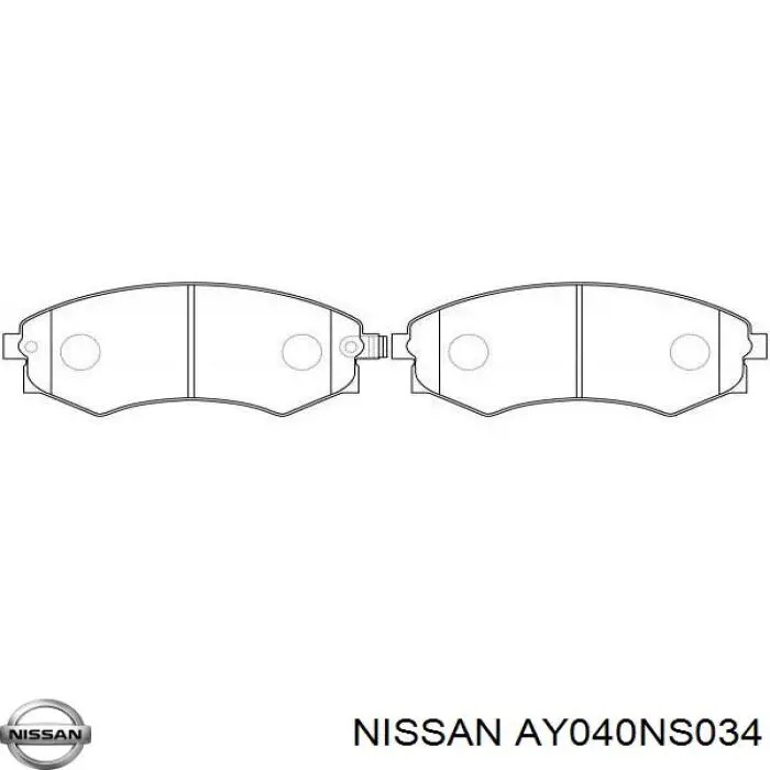Гальмівні колодки Nissan/Infiniti AY040NS034 ціна, від 16.18 USD