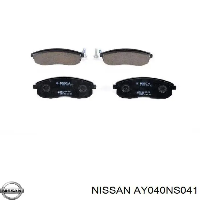 Колодки гальмівні передні, дискові AY040NS041 Nissan