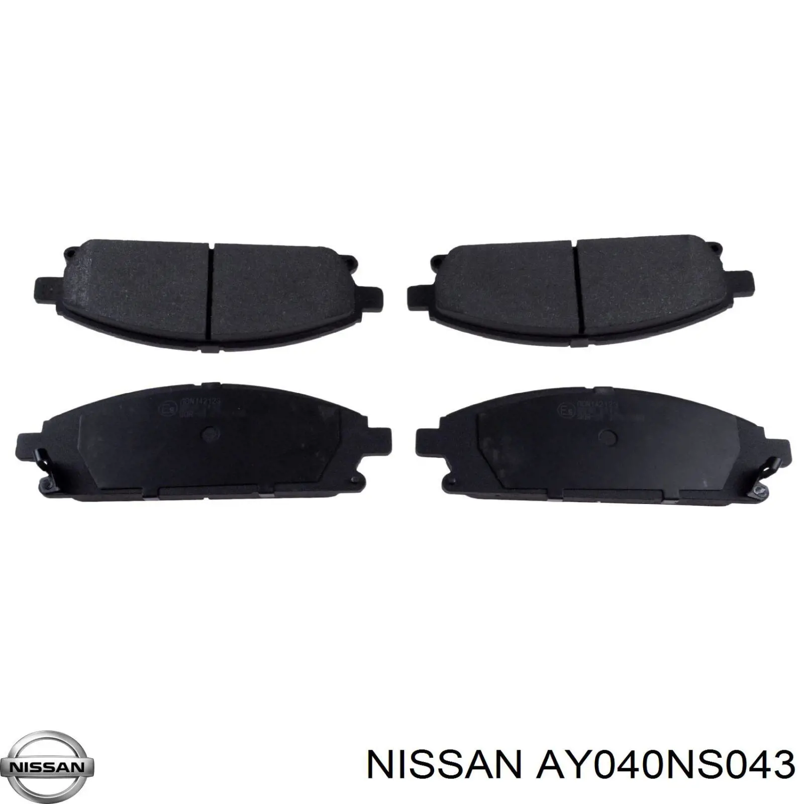 Колодки гальмівні передні, дискові AY040NS043 Nissan