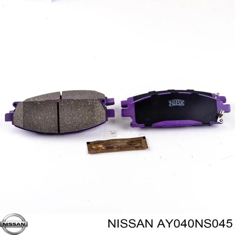 Колодки гальмівні передні, дискові AY040NS045 Nissan