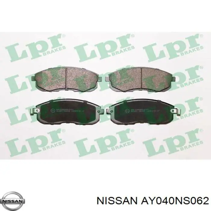 Передні тормозні колодки AY040NS062 Nissan/Infiniti
