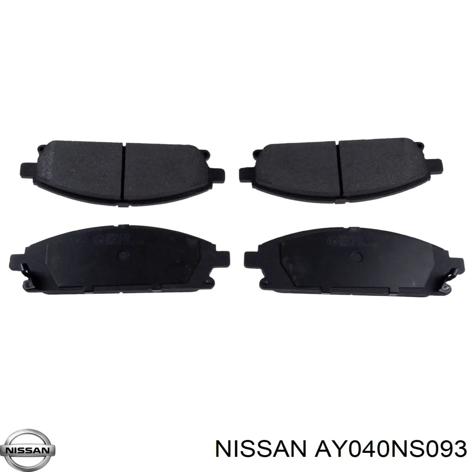 Колодки гальмівні передні, дискові AY040NS093 Nissan