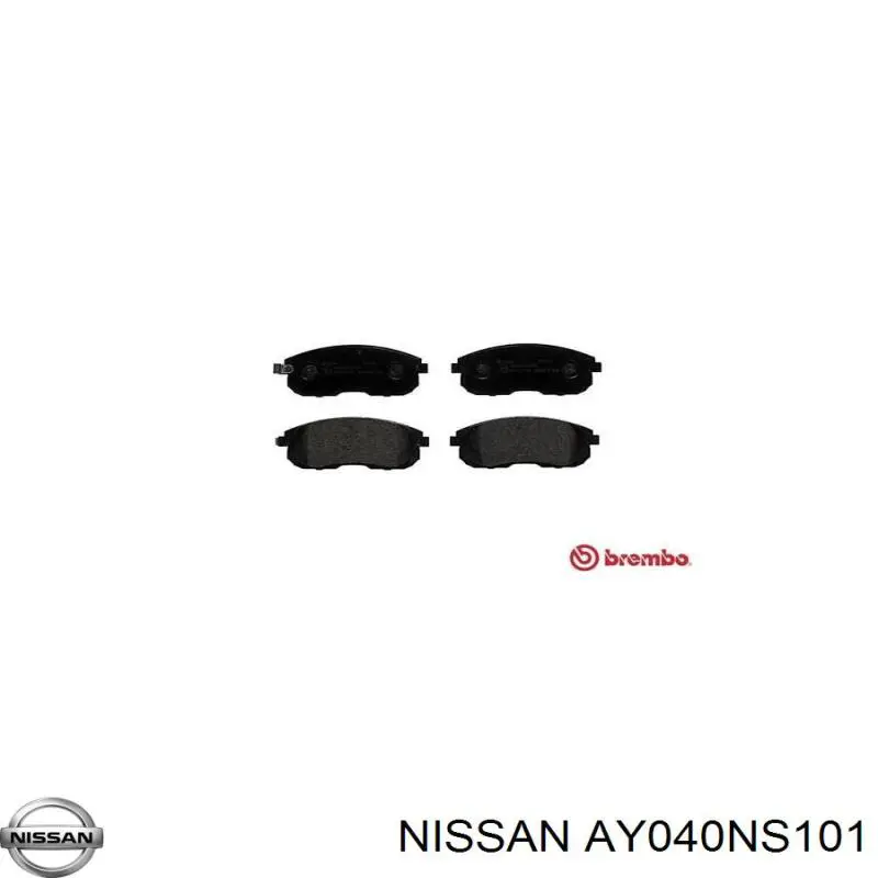 Колодки гальмівні передні, дискові AY040NS101 Nissan