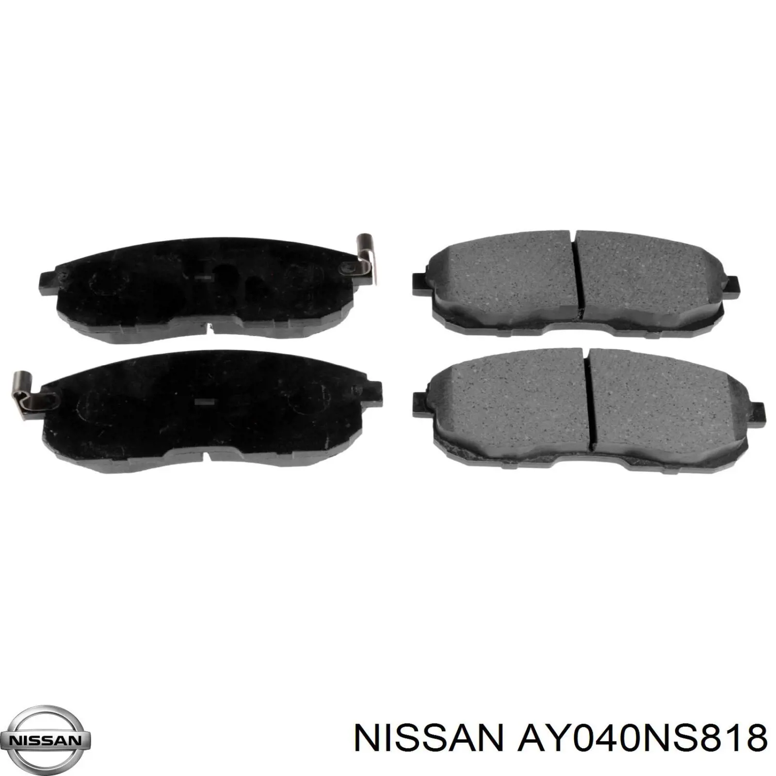 Колодки гальмівні передні, дискові AY040NS818 Nissan