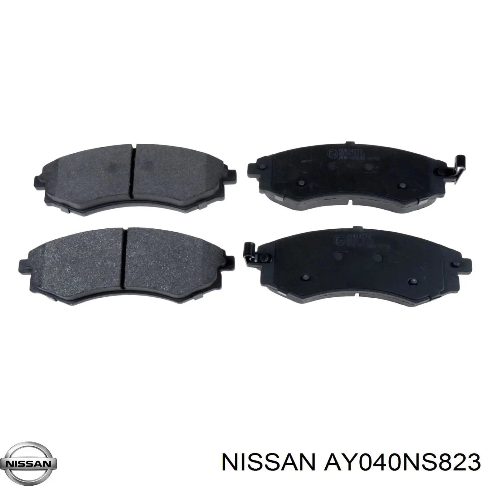 AY040NS823 Nissan колодки гальмівні передні, дискові