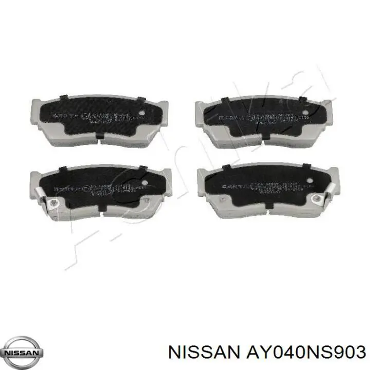 AY040NS903 Nissan колодки гальмівні передні, дискові