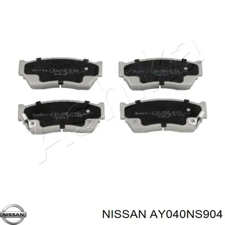 AY040NS904 Nissan/Infiniti Передні гальмівні колодки
