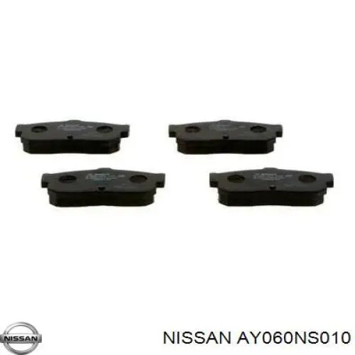 AY060NS010 Nissan колодки гальмові задні, дискові
