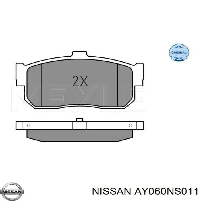 Купити AY060NS011 Nissan/Infiniti Задні колодки