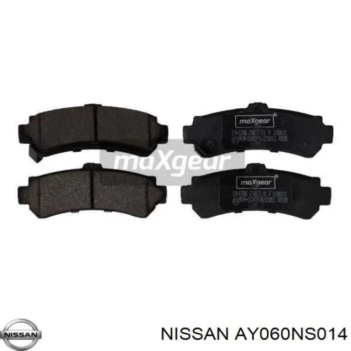 Колодки гальмові задні, дискові AY060NS014 Nissan