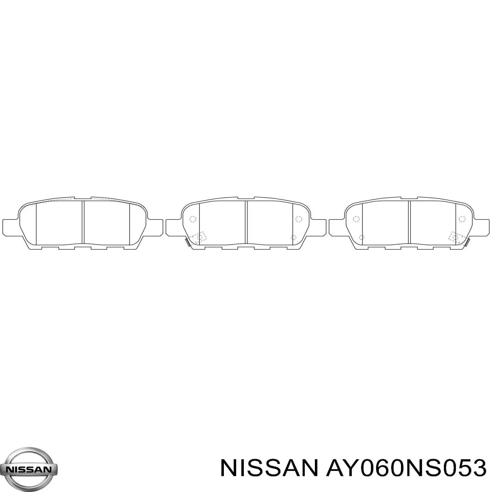 Колодки гальмові задні, дискові AY060NS053 Nissan