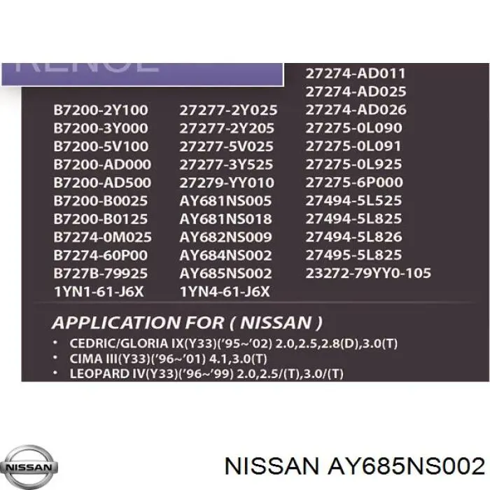 Фільтр повітряний обігрівача Nissan/Infiniti AY685NS002 ціна, від 4.55 USD