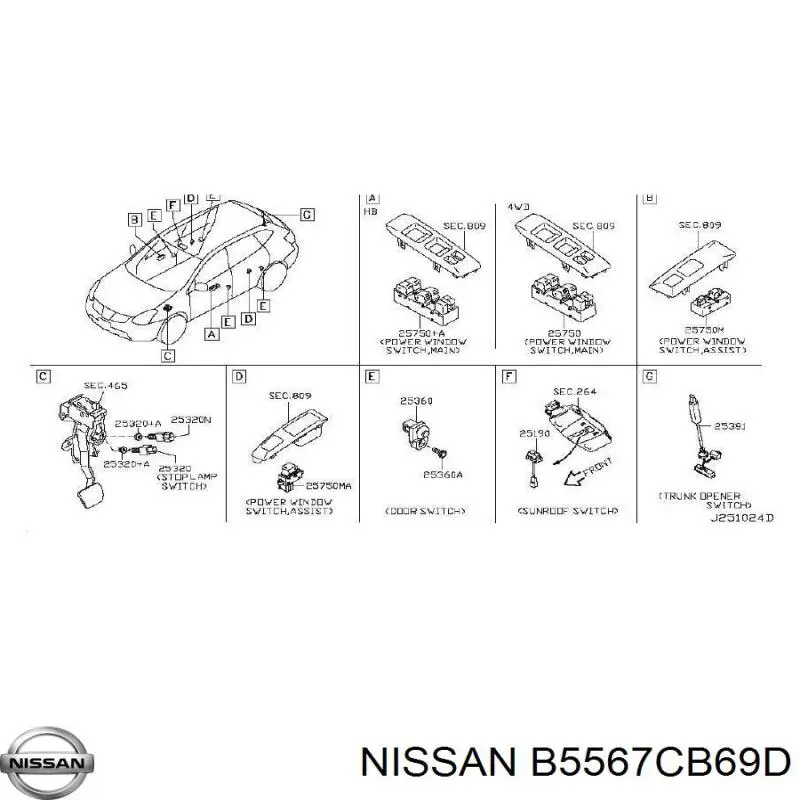 Шлейф керма Nissan/Infiniti B5567CB69D ціна, від 56.25 USD