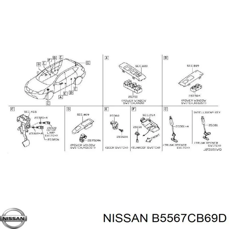 B5567CB69D Nissan/Infiniti Шлейф Airbag
