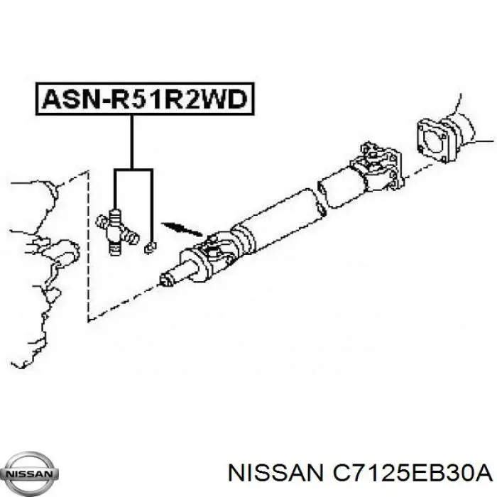 Хрестовина карданного валу C7125EB30A Nissan