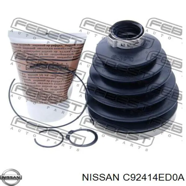 Пильник шарніра кутових швидкостей зовнішній передній Nissan/Infiniti C92414ED0A ціна, від 14.36 USD