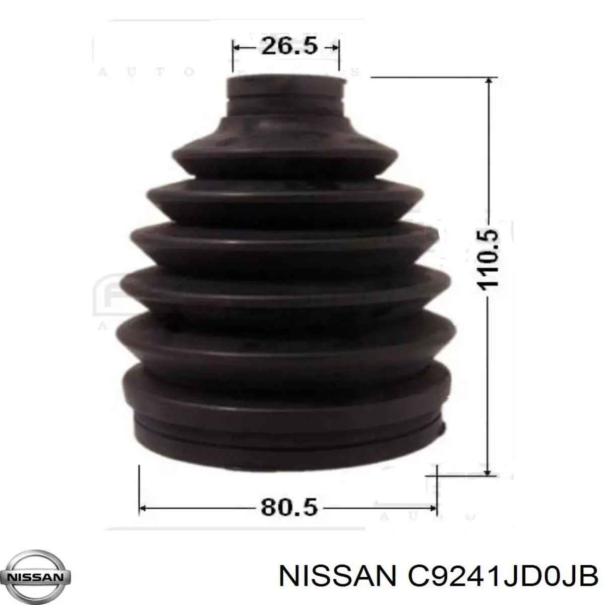 Пильник шарніра кутових швидкостей зовнішній передній Nissan/Infiniti C9241JD0JB ціна, від 18.95 USD