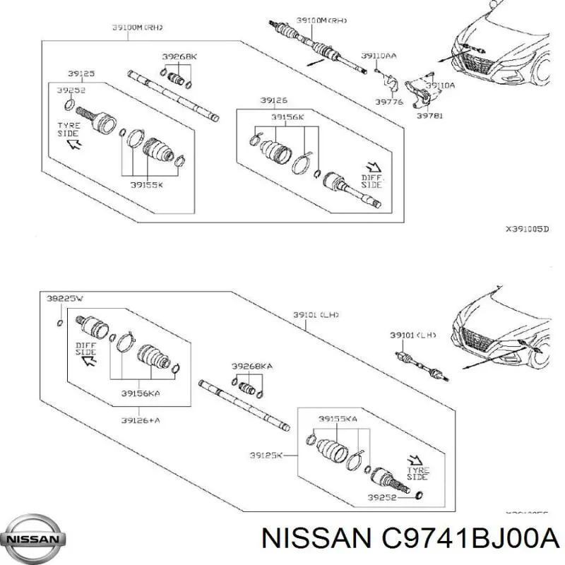  Nissan/Infiniti C9741BJ00A ціна, від 88.84 USD