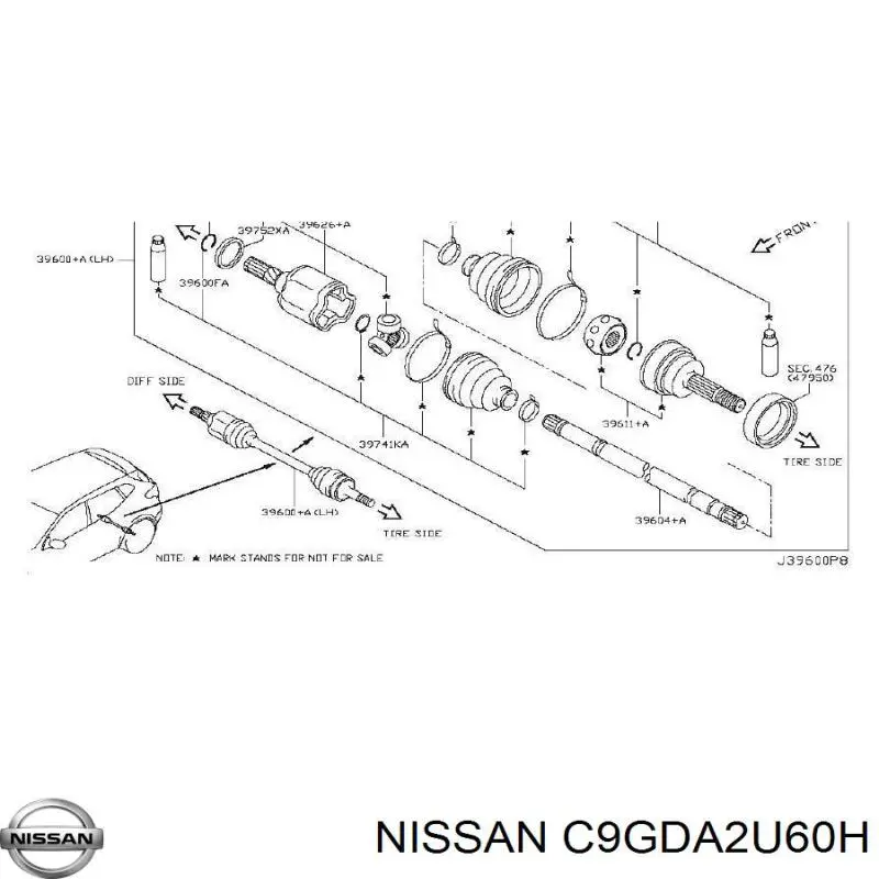 Купити C9GDA2U60H Nissan/Infiniti 