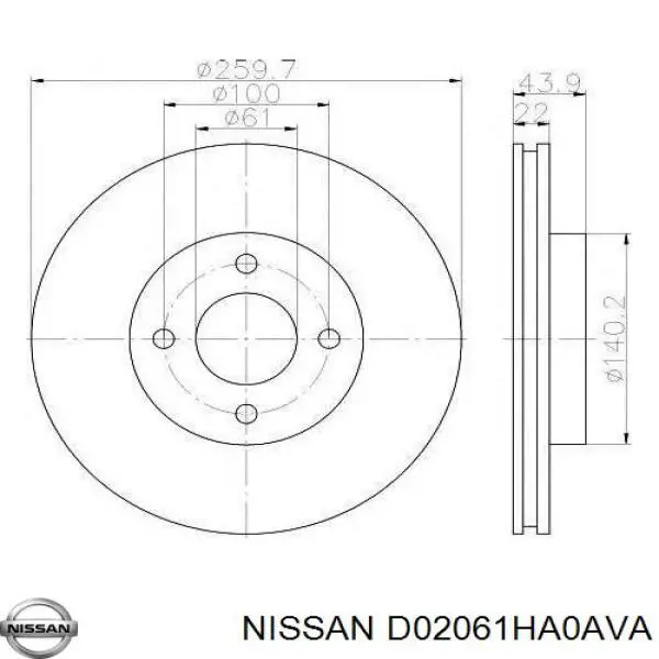  D02061HA0AVA Nissan/Infiniti