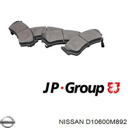 D10600M892 Nissan/Infiniti Передні гальмівні колодки