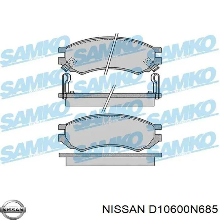 Купити 4106054C88 Nissan/Infiniti Колодки гальмівні передні, дискові