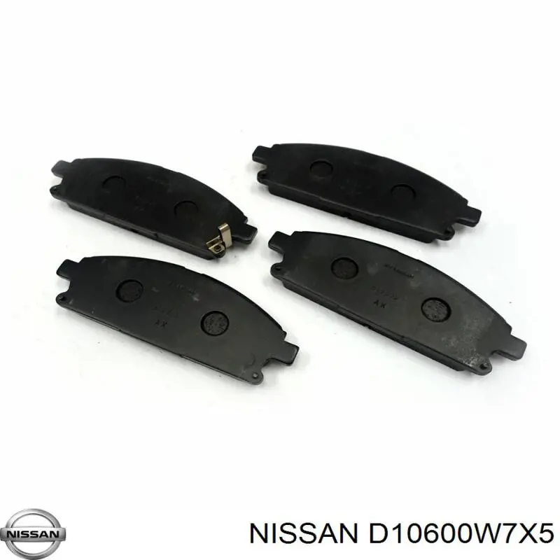 D10600W7X5 Nissan колодки гальмівні передні, дискові